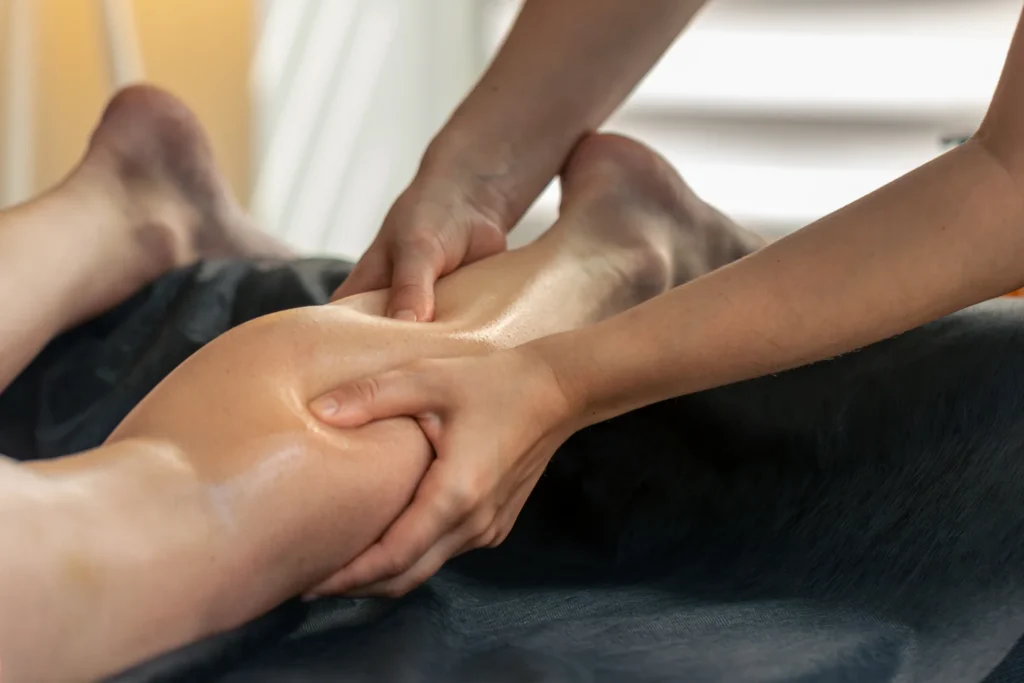 adult receiving leg massage in calm environment 2026 01 09 12 09 57 utc